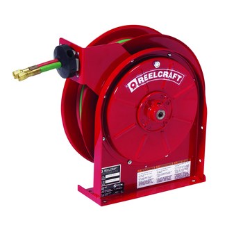 Imagen de Reelcraft Industries TW5425 OLPT Serie TW5000 25 pies Rojo Acero Carrete de manguera de grado T para soldadura con gas (Imagen principal del producto)