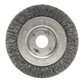 Weiler 00264 Cepillo de rueda - Rizado Acero inoxidable cerda