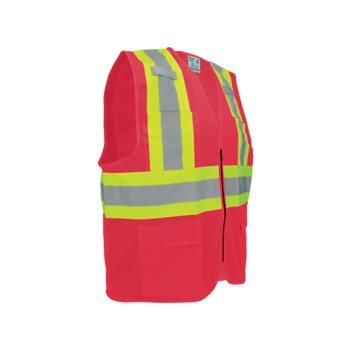 Global Glove Frog Wear Chaleco de seguridad GLO-0055-L - tamaño Grande - Rojo - ANSI clase 2 (sin mangas) - 29034
