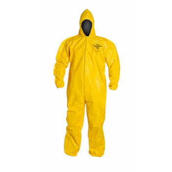 Dupont Overol resistente a productos químicos Tychem 2000 QC127 LG - tamaño Grande - Tychem 2000 - Amarillo - qc127 lg