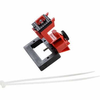 Imágen de Brady TAGLOCK Rojo Nailon reforzado con fibra de vidrio/Polipropileno Dispositivo de bloqueo de disyuntor (Imagen principal del producto)