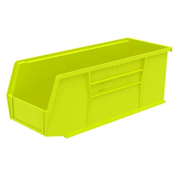 Imagen de Akro-mils Akrobin 30 lb Amarillo Polímero de grado industrial Colgado/Apilado Contenedor de almacenamiento (Imagen principal del producto)