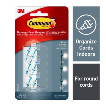 3M Command 17017CLRES Clips para Cable - 3/4 pulg. Anchura x 1 1/4 pulg. Longitud - 34696