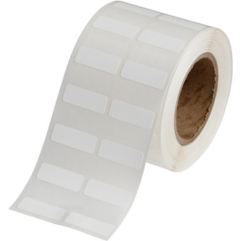 Brady BradyJet J20-152-7425J Rollo de etiquetas imprimibles de inyección de tinta - 1 pulg. x 0.375 pulg. - Polipropileno - Blanco - B-7425J