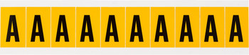 Imágen de Brady 15 Series Negro sobre amarillo Interior/exterior Vinilo 15 Series Carta 1530-A Etiqueta en forma de letra (Imagen principal del producto)