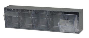 Imagen de Quantum Storage QTB305GY Gris Transparente Revestido en polvo Plástico Apilable Gabinete Gaveta Inclinable (Imagen principal del producto)