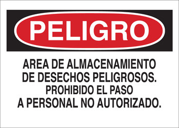 Imágen de Brady B-120 Poliéster reforzado con fibra de vidrio Rectángulo Blanco Español Señal de advertencia química 39555 (Imagen principal del producto)