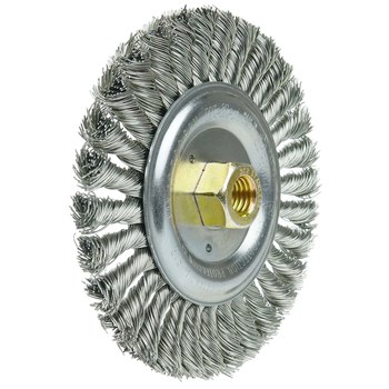 Weiler Dually 79814 Cepillo de rueda - Anudado - Circular trenzado Acero inoxidable cerda