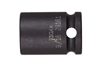 Vega Tools 20341 3/4 pulg. Largo Toma De Impacto - Acero S2 Modificado - accionamiento 3/8 pulg. Cuadrado - D - Redondeado - 1.2 pulg. Longitud - 01249