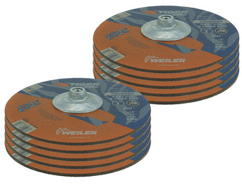 Weiler Tiger Zirc Rueda de desbaste con centro hundido 68383 - 9 pulg. - Alúmina-zirconia - 30 - T