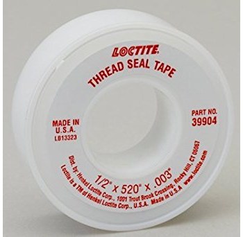 Loctite Blanco Cinta selladora de roscas - 1/2 pulg. Anchura x 520 pulg. Longitud - 0.003 pulg. Espesor - 39904