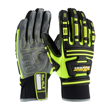 PIP Maximum Safety Roustabout KVW 120-5275 Negro/Gris/Amarillo XL Kevlar/Cuero sintético/Spandex Sintético Kevlar/Cuero sintético/Spandex Guantes de trabajo - 616314-60080