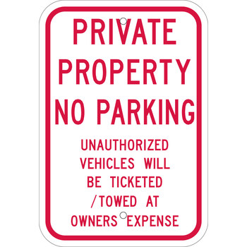 Imágen de Brady B-959 Aluminio Rectángulo Blanco Inglés Cartel de información, restricción y permiso de estacionamiento 80077 (Imagen principal del producto)