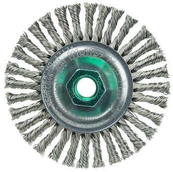Weiler Roughneck 13134 Cepillo de rueda - Anudado - Circular trenzado Acero inoxidable cerda