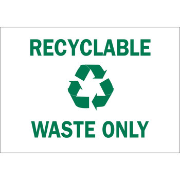 Imágen de Brady B-401 Poliesterino de alto impacto Rectángulo Blanco Inglés Letrero de reciclaje y medioambiente 25936 (Imagen principal del producto)