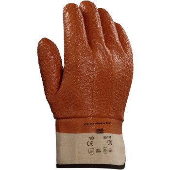 Ansell Winter Monkey Grip 23-173 Naranja 10 Jersey Guantes de mecánico - Pulgar tipo ala - 076490-04881