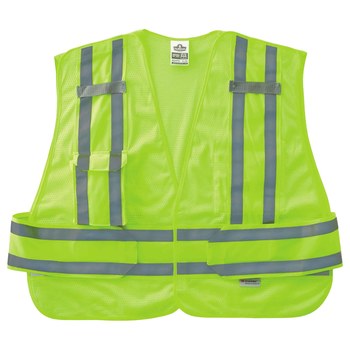 Ergodyne Glowear 8244PSV Chaleco de alta visibilidad 21364 - tamaño Mediano/Grande - Poliéster - Lima de alta visibilidad - ANSI clase 2
