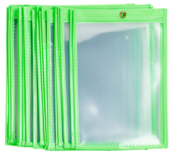 Imágen de Brady Transparente Borde verde fluorescente Vinilo 56941 Sobre protector (Imagen principal del producto)