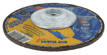 Weiler Tiger Disco esmerilador 58090 - 4 1/2 pulg. - Cerámica/Alúmina Circonia - 30 - T