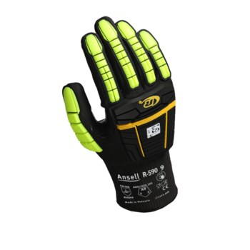 Ansell Ringers R590 Negro 12 Nitrilo Guantes resistentes a impactos - Grado Trabajo ligero - 076490-71867