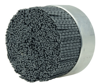 Weiler Nylox Carburo de silicio Disco de cerdas - Mediano grado - Accesorio Agujero sin rosca - Agujero Central 3/8 pulg. - Diámetro de la cerda 0.100 x 0.050 in - 85981