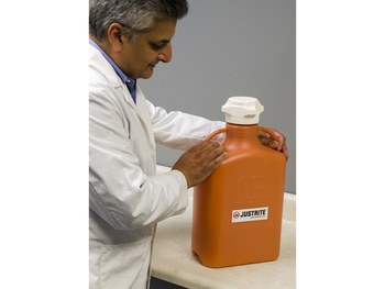 Justrite Lata de seguridad 12921 - Ámbar - 10 L Capacidad - HDPE - 18137