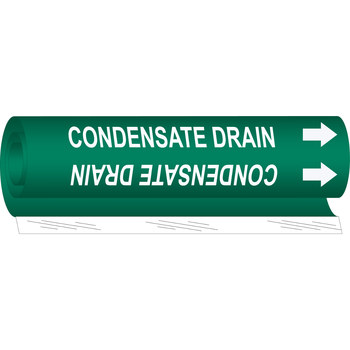 Imágen de Brady Blanco sobre verde Poliéster Alta visibilidad 5663-I Marcador de tubería de envoltura (Imagen principal del producto)