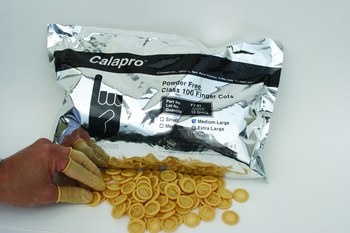 Imágen de Calapro FY01 Amarillo XL Látex Dedal (Imagen principal del producto)
