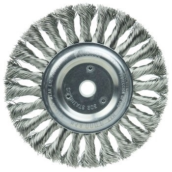 Weiler 08345 Cepillo de rueda - Anudado - Torsión estándar Acero inoxidable cerda
