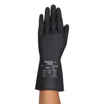 Ansell AlphaTec 87-118 9 Látex de caucho natural Látex de caucho natural Guantes resistentes a productos químicos - 076490-70307