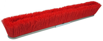 Weiler Vortec Pro 252 Cabezal de escoba a presión - 24 pulg. - Polipropileno - Rojo - 25291