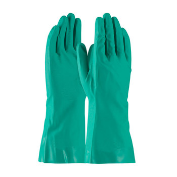 PIP Assurance 50-N150G Verde Grande Nitrilo No compatible Guantes resistentes a productos químicos - acabado Grabado en diamante - Longitud 13 pulg. - 616314-20618