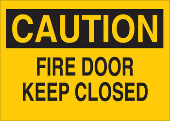 Imágen de Brady B-120 Poliéster reforzado con fibra de vidrio Rectángulo Amarillo Inglés Cartel de salida de incendios 47075 (Imagen principal del producto)
