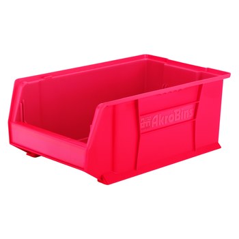 Imagen de Akro-mils Akrobin 200 lb Rojo Polímero de grado industrial Apilado Contenedor de almacenamiento (Imagen principal del producto)