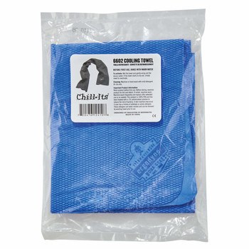 Ergodyne Chill-Its 6602 Azul 13 pulg. x 29.5 pulg. PVA Toalla refrescante - 720476-12410