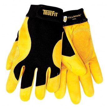 Imágen de Tillman TrueFit 1475 Dorado/Negro Grande Cuero/Spandex Grano Cuero vacuno Cuero/Spandex Guantes de trabajo (Imagen principal del producto)