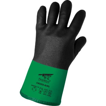 Global Glove Samurai Glove Aralene CR292 Negro/Verde Grande PVC/Nitrilo Guantes resistentes a productos químicos - Longitud 12 pulg. - cr292 lg