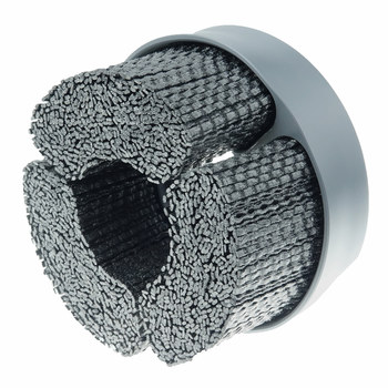 Weiler Bore-Rx Nailon Disco de cerdas - Mediano grado - Accesorio Eje - Agujero Central 1 1/4 pulg. - 86167