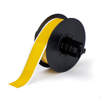 Brady B30C-1125-584-YL Rollo de etiquetas para impresora - 1.125 pulg. x 50 pies - Amarillo - B-584