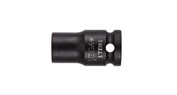 Vega Tools 1TE81 E-8 Pared Delgada Toma De Impacto - Acero S2 Modificado - accionamiento 1/4 pulg. Cuadrado - A - Cónico - 1.0 pulg. Longitud - 01242