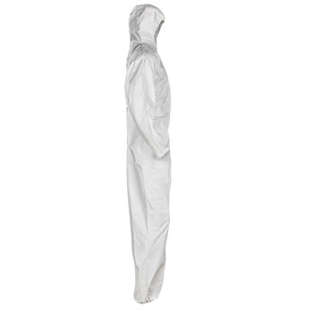 Ansell KleenGuard Overoles resistentes a productos químicos A30 46113 - tamaño Grande - Microfuerza - Blanco
