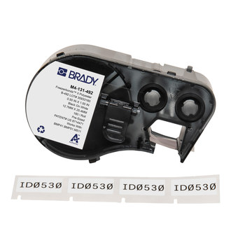 Brady FreezerBondz M4-131-492 Etiquetas criogénicas ultrafinas - Poliéster - Negro sobre blanco - B-492
