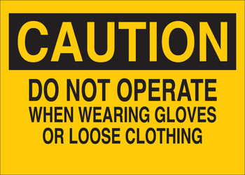 Imágen de Brady B-120 Poliéster reforzado con fibra de vidrio Rectángulo Amarillo Inglés Cartel de seguridad del equipo 47058 (Imagen principal del producto)