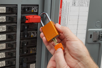 Brady SafeKey Candado de seguridad - Ancho 1 1/2 pulg. - ALU-ORG-38ST-KD6PK