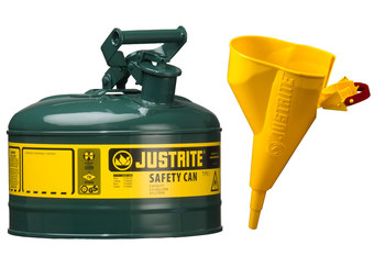 Imágen de Justrite Verde Acero 1 gal Lata de seguridad (Imagen principal del producto)