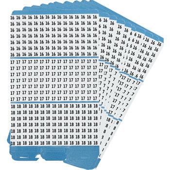 Imágen de Brady Porta-Pack Interior/exterior Paño de vinilo PWM-16-18 Kit de etiquetas de números (Imagen principal del producto)