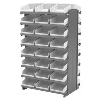 Imagen de Akro-mils APRD170 800 lb Blanco Gris Revestido en polvo Acero 16 ga Doble cara Bastidor fijo (Imagen principal del producto)