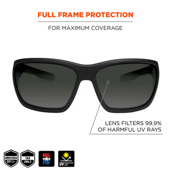 Ergodyne Skullerz BALDR Lentes de seguridad lente Humo - Marco completo - 720476-57030