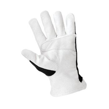 Global Glove Hotrod h4008 Gris/Blanco Grande Cuero/Spandex Piel de cabra Cuero/Spandex Guantes de mecánico - hr4008 lg