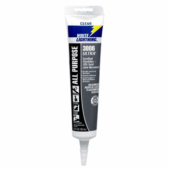 White Lightning Ultra Transparente 3006 Calafateo W11001005 - 5.5 fl oz Cartucho - 52494